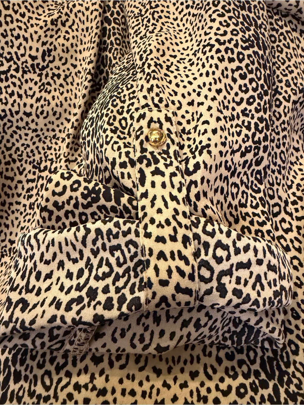 Lily White Leopard Print Blouse - Beige/Black - Picture 5 of 6